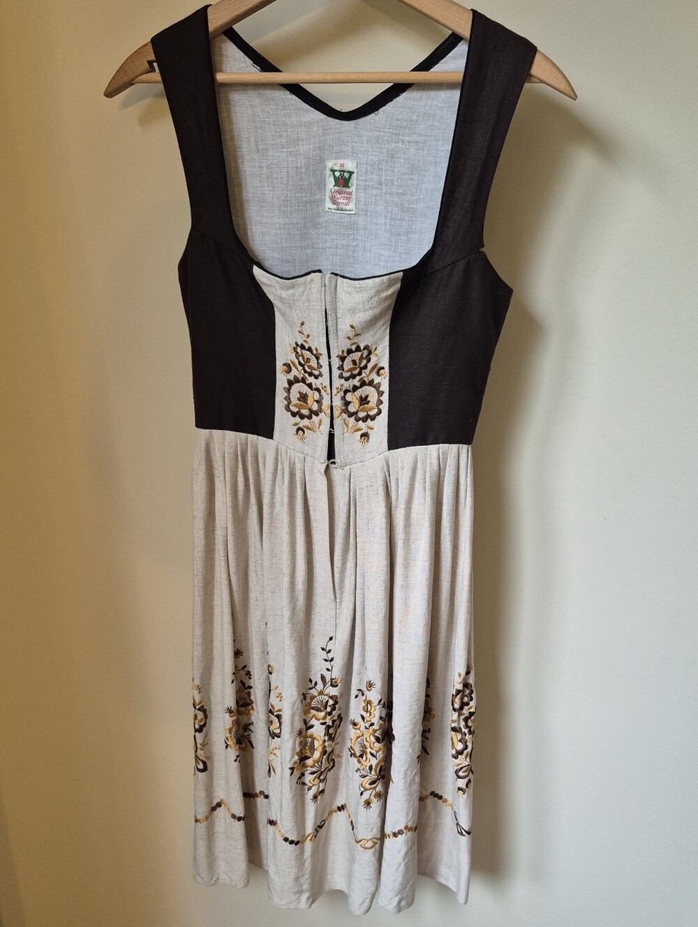 Vintage Authentic Wurzer Dirndl Oktoberfest Dress  - Made In Austria Boho SZ 38